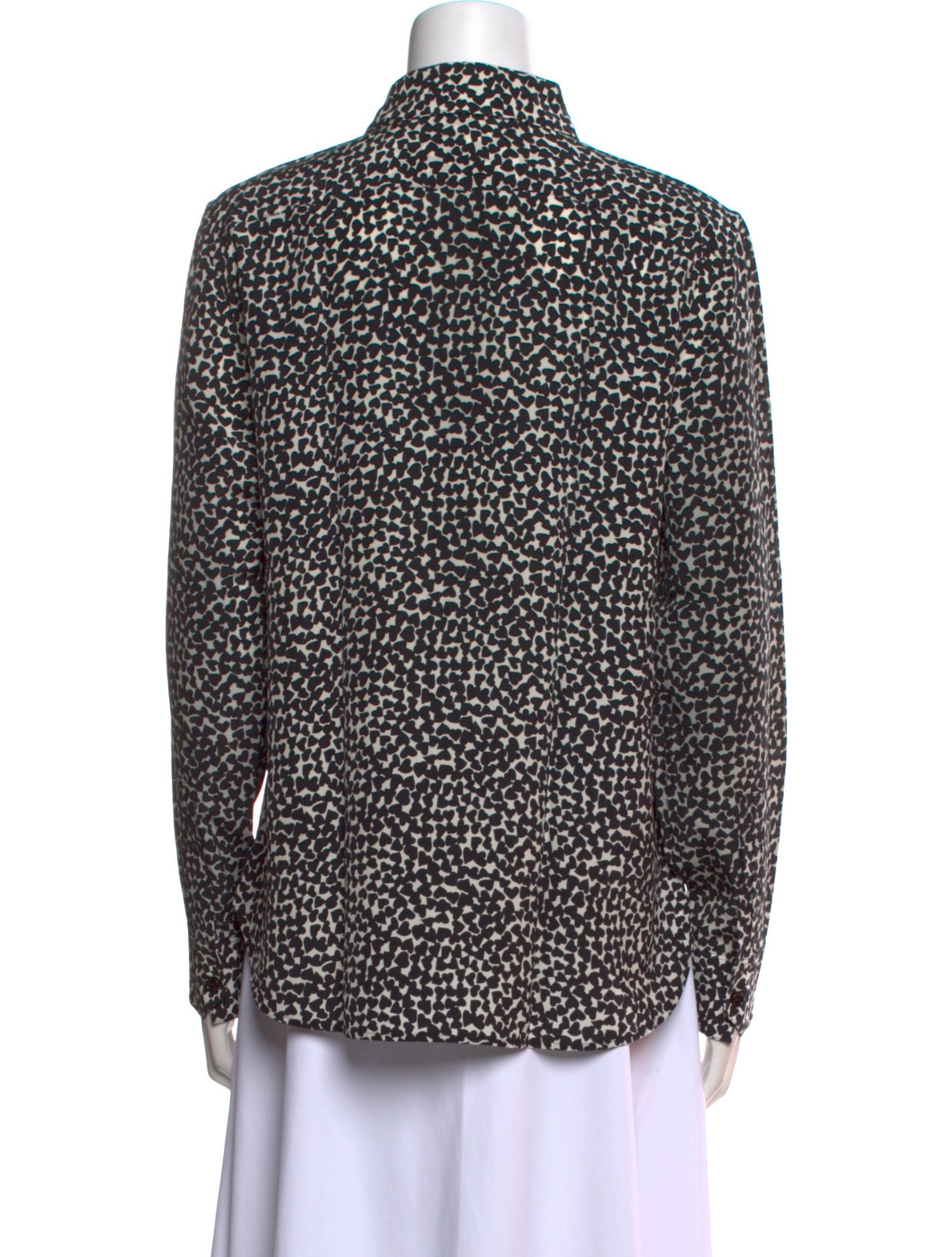 Saint Laurent Silk Printed Button-Up Top